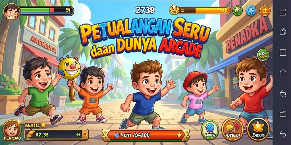Tampilan gameplay seru dalam 2739 yang penuh warna.