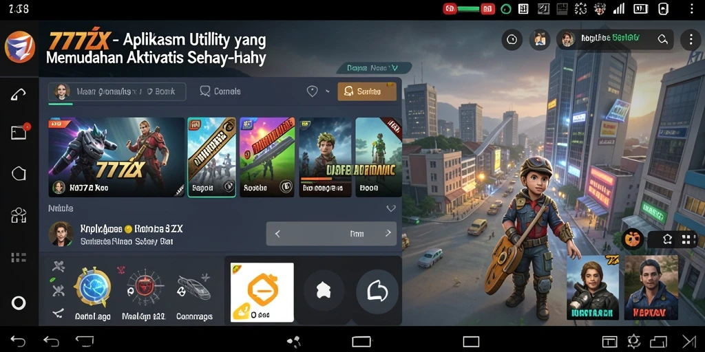 Tampilan antarmuka aplikasi Utility 777ZX yang modern dan intuitif.