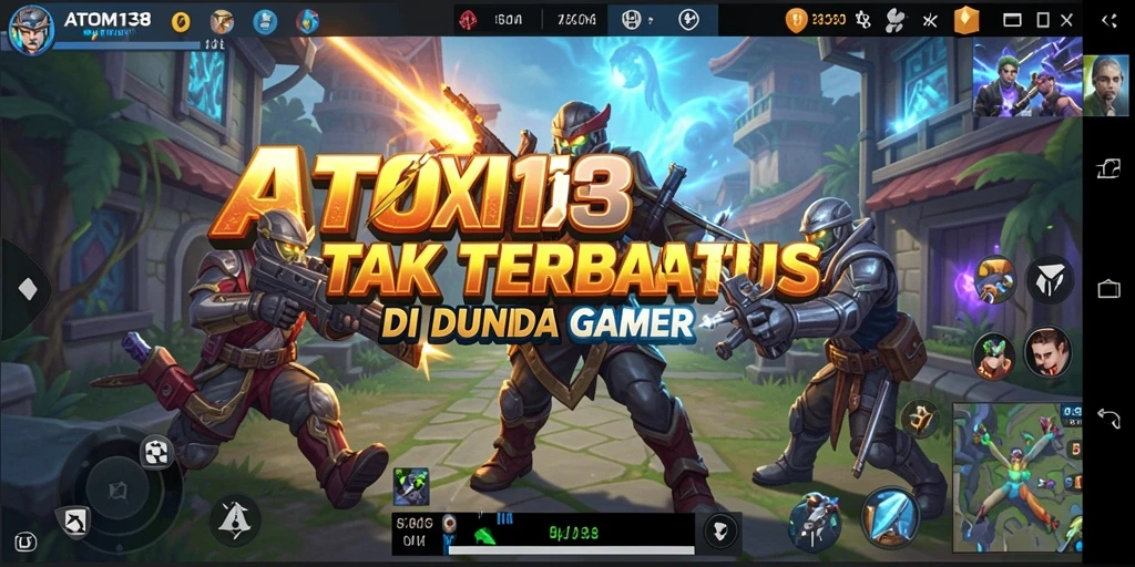 Tangkapan layar ATOM138 menampilkan aksi seru dalam pertempuran.
