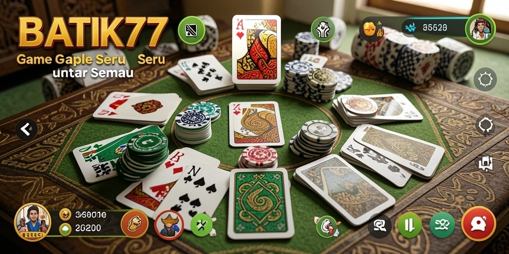 Tampilan gameplay seru dalam permainan Gaple yang mengasyikkan.