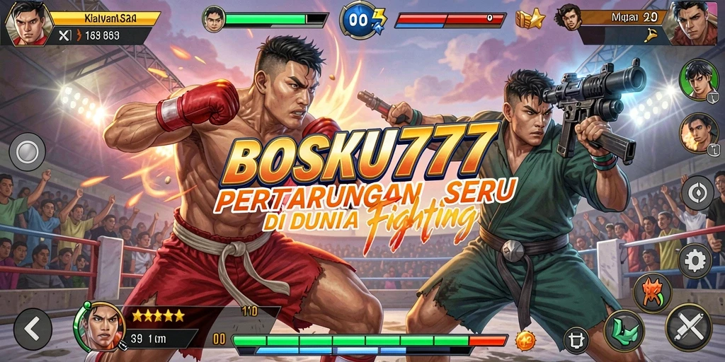 Tangkapan layar aksi pertarungan mendebarkan di BOSKU777