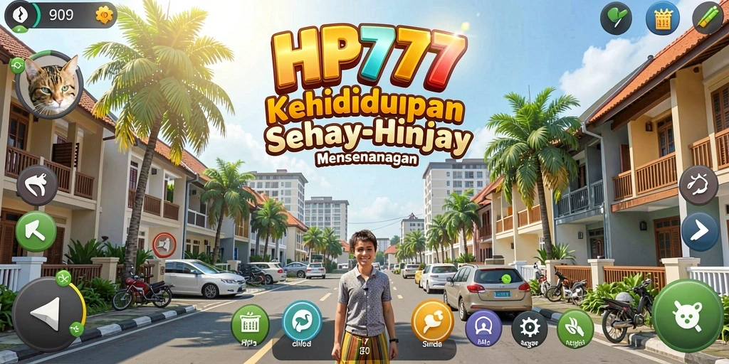 Screenshot HP777 menunjukkan gameplay simulasi yang mendalam dan interaktif.