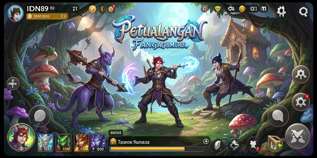 Tampilan gameplay IDN89 yang menampilkan pertarungan seru dan karakter menarik.