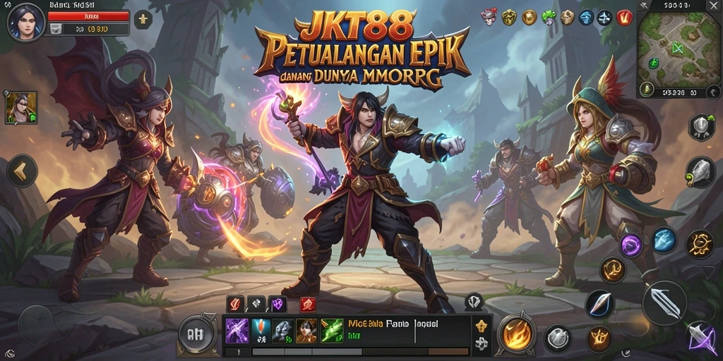 Tampilan gameplay JKT88 menunjukkan aksi petualangan yang seru dan interaksi pemain.
