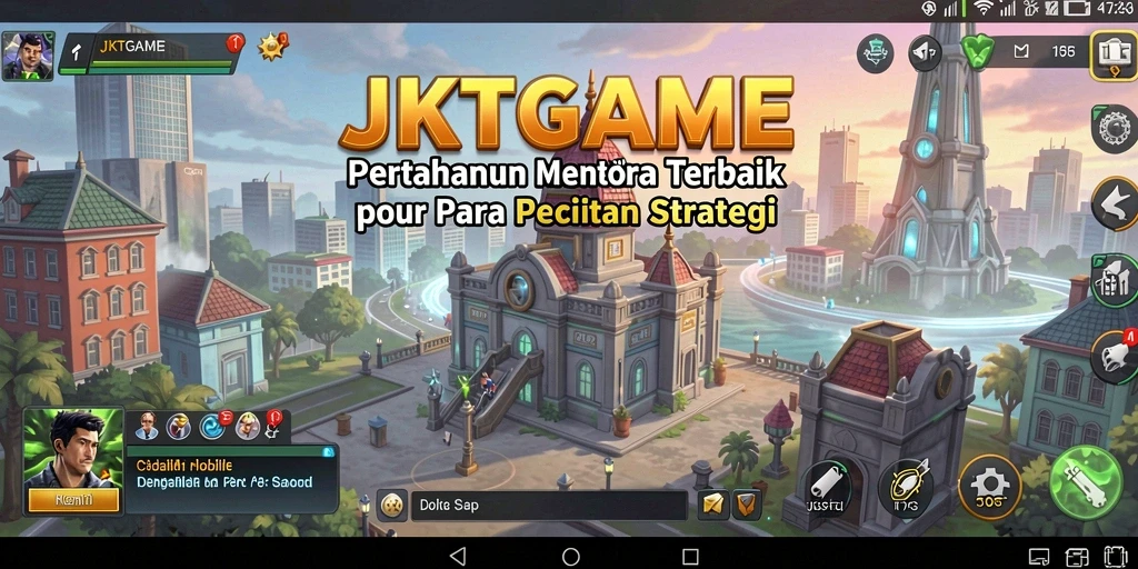 Gameplay seru di JKTGAME dengan menara strategis melawan musuh.