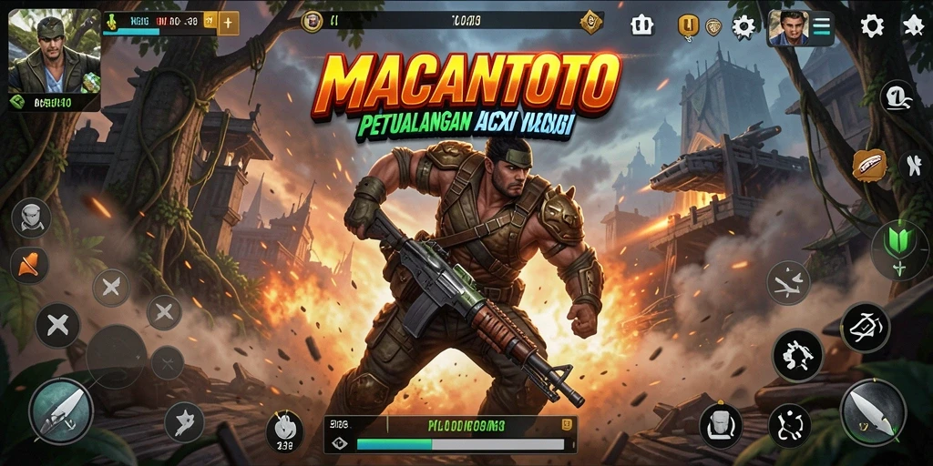 Tampilan seru gameplay MACANTOTO dalam aksi penuh intensitas.