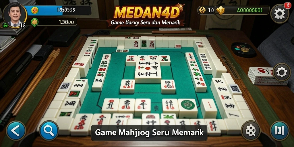 Screenshot MEDAN4D menampilkan gameplay Mahjong yang seru.