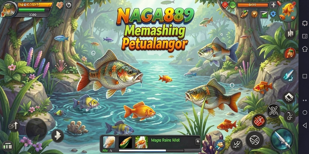 Gameplay menarik NAGA889 dengan berbagai lokasi memancing.