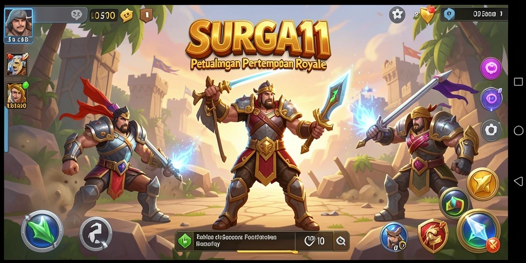 Tangkapan layar SURGA11 memperlihatkan aksi pertempuran intens di medan perang Battle Royale.