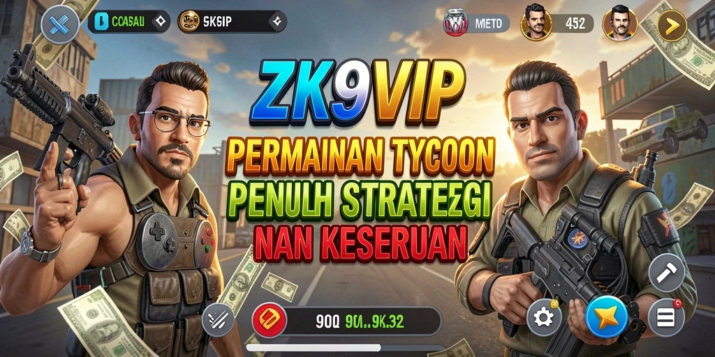 Tampilan gameplay ZK9VIP yang menawan dengan elemen Tycoon.